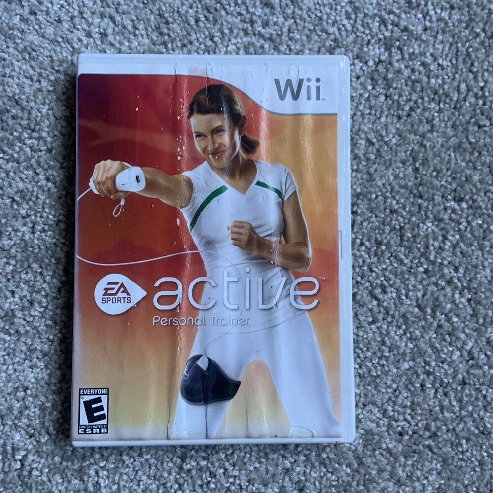 Nintendo Wii Active Personal Trainer Exercise Video Game + Band EA Sports 2009